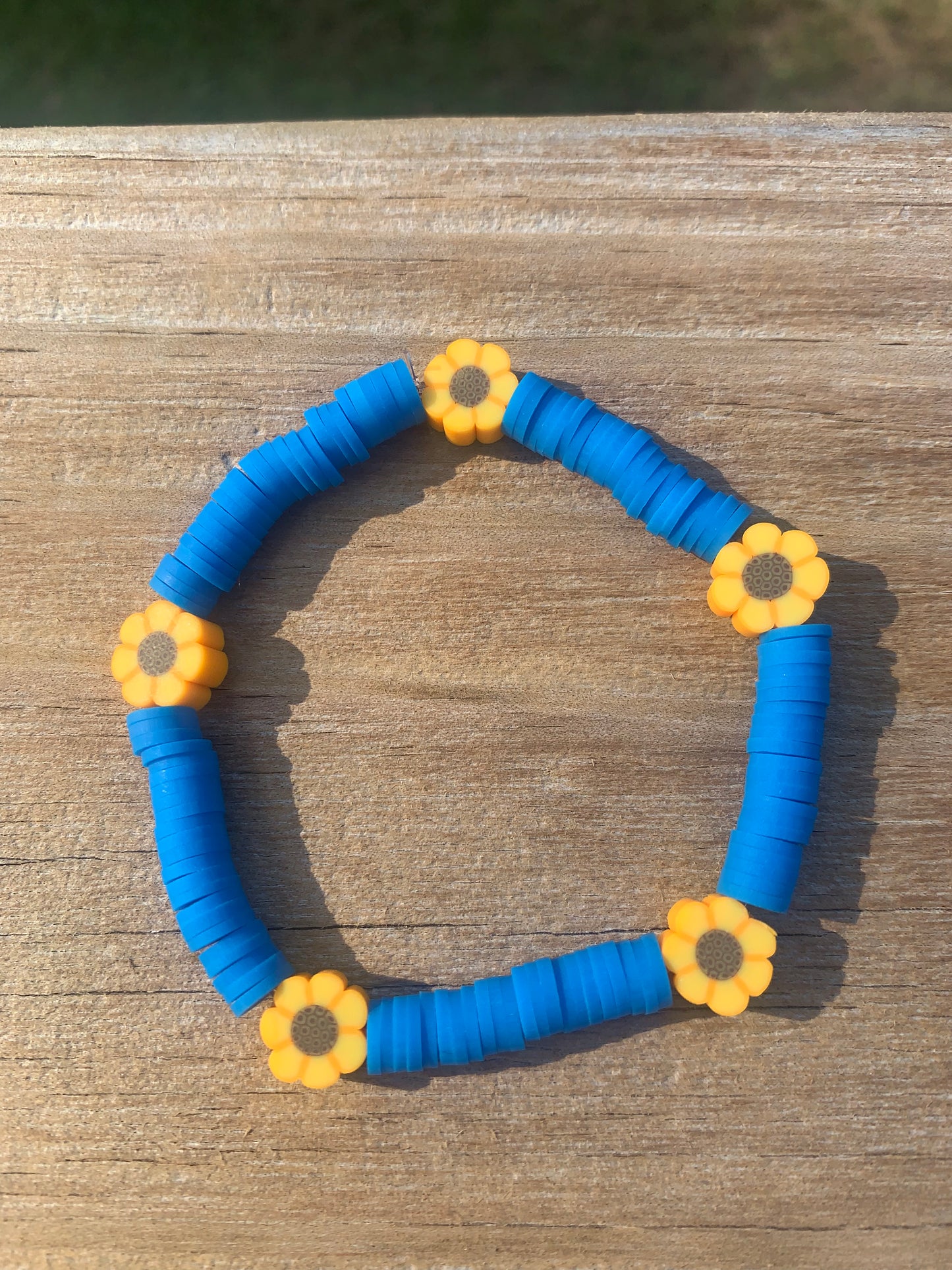 Sunflower Spacer Heishi Bracelet