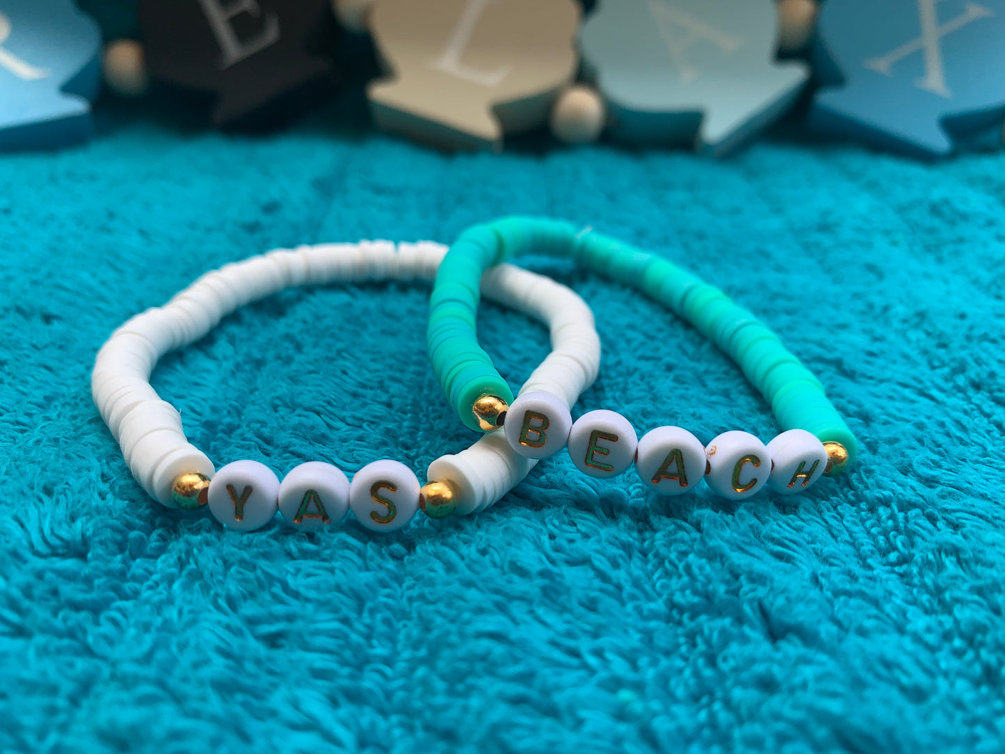 "Beach, Please" Heishi Bracelet Set