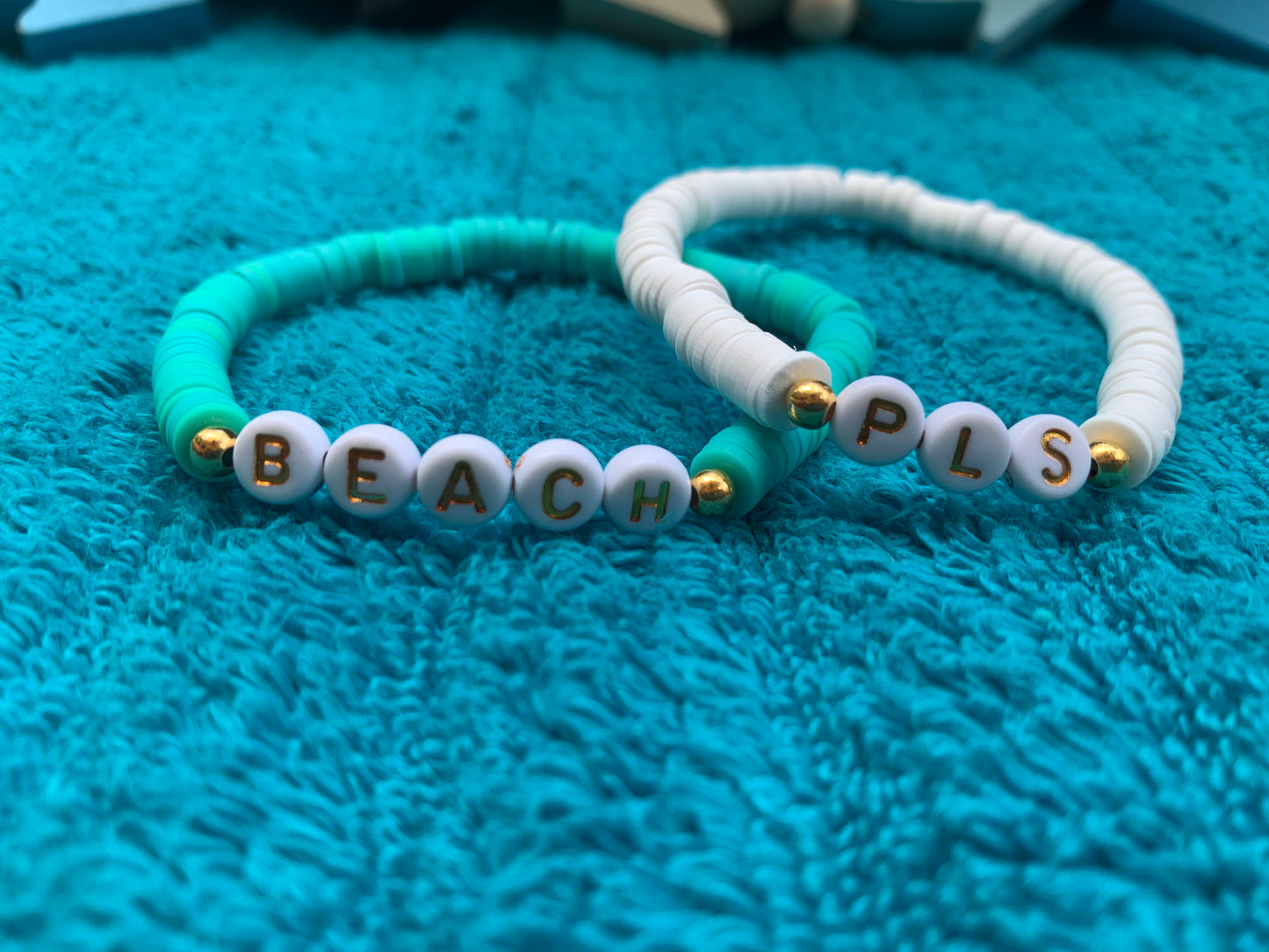 "Beach, Please" Heishi Bracelet Set