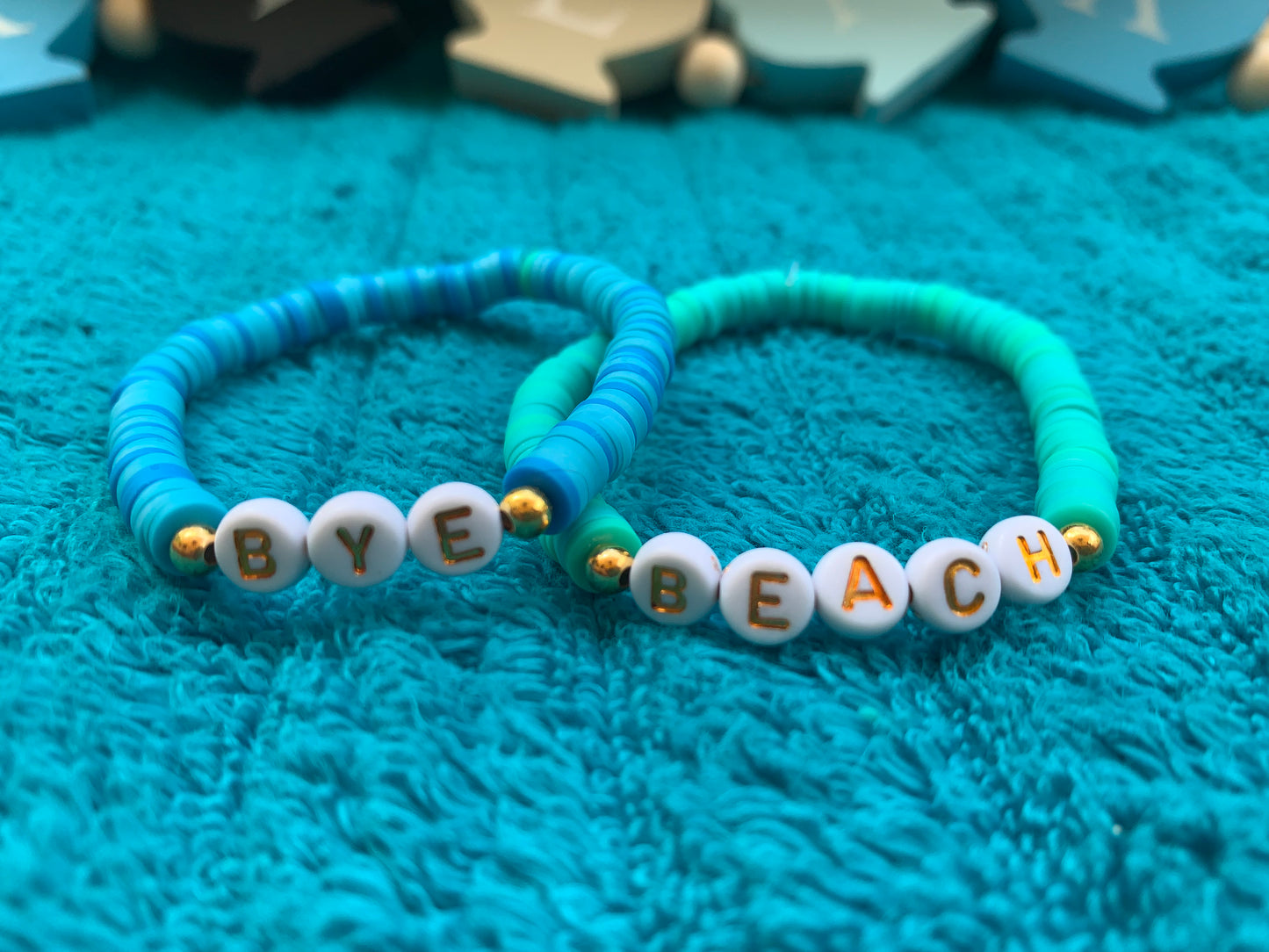 "Beach, Please" Heishi Bracelet Set