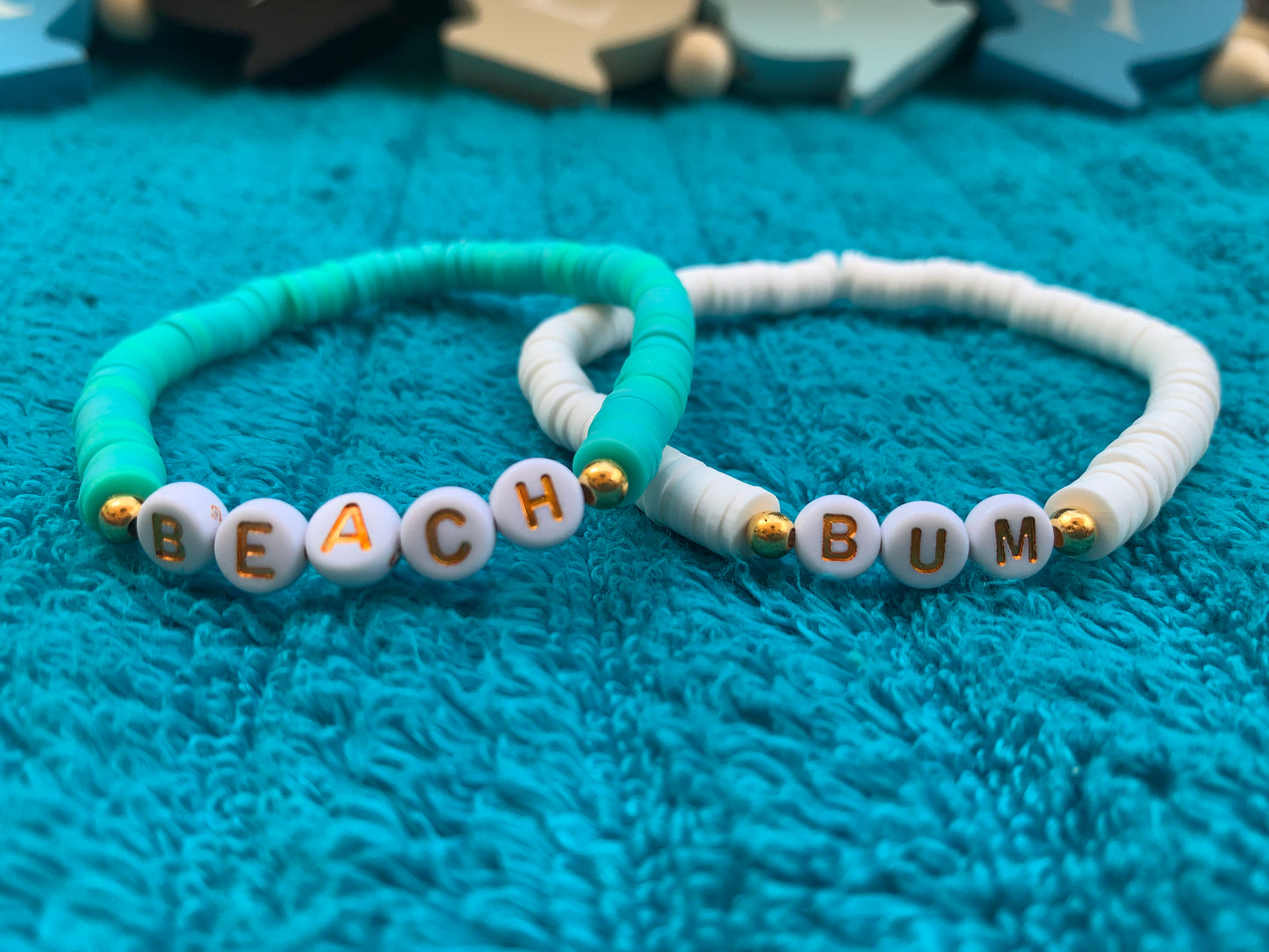 "Beach, Please" Heishi Bracelet Set