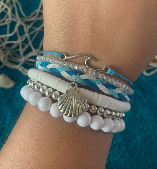 Silver Surfer Stackable Bracelet Set