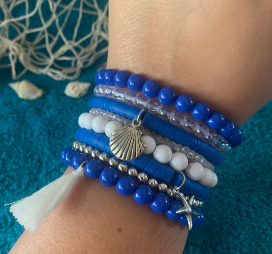 Navy Baby Stackable Bracelet Set